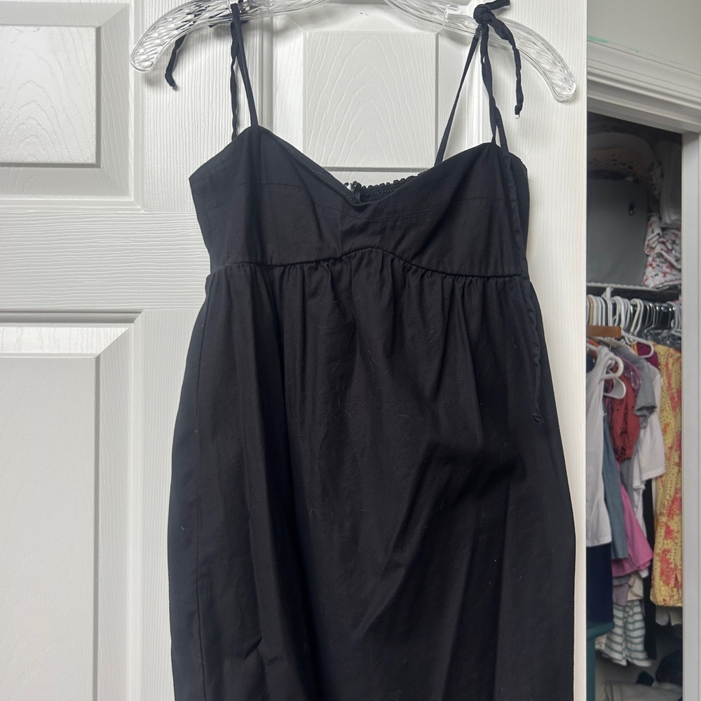 Reformation Black Strappy Mini Dress
